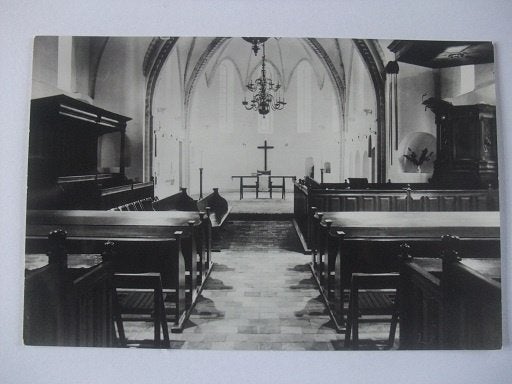 Q16 Norg - interieur NH Kerk - 1972, Verzenden, 1960 tot 1980, Ongelopen, Drenthe