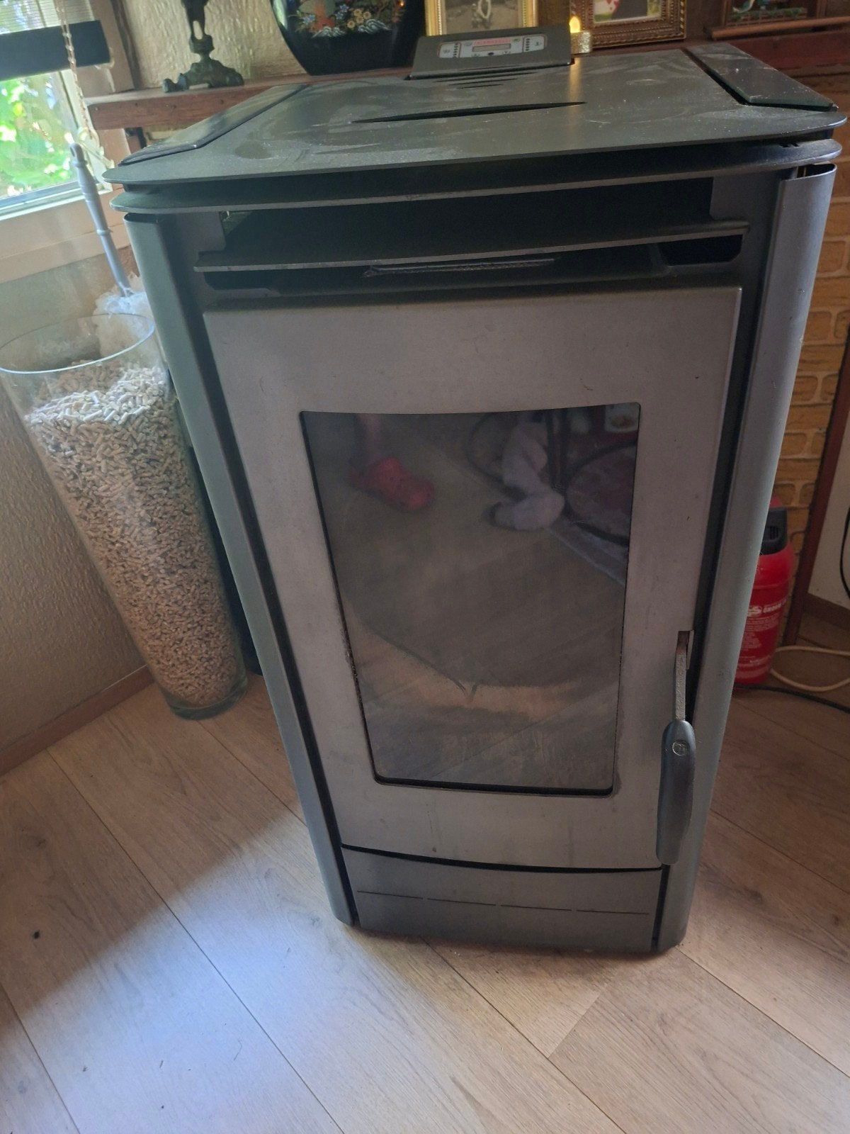 Thermorossi pallet kachel, Ophalen, Zo goed als nieuw, Hout, Houtkachel