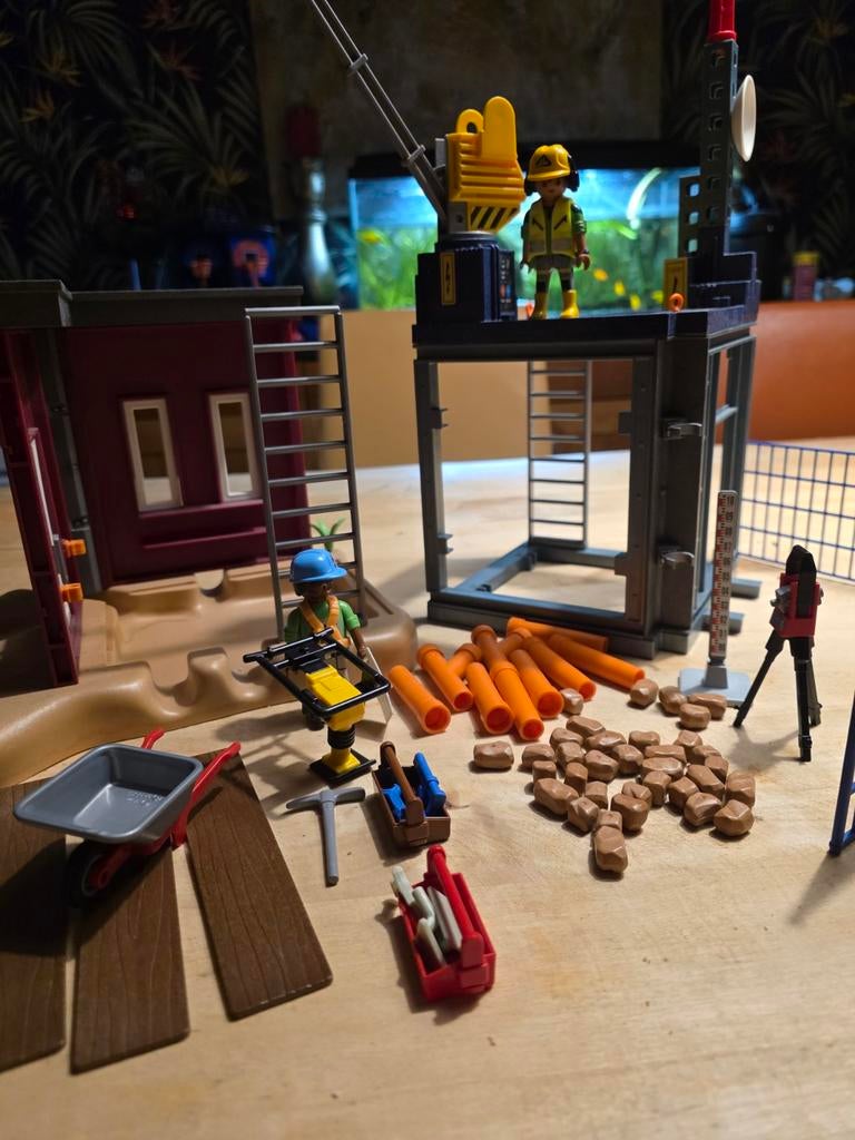 Playmobil bouwplaats met figuren en accessoires, Ophalen