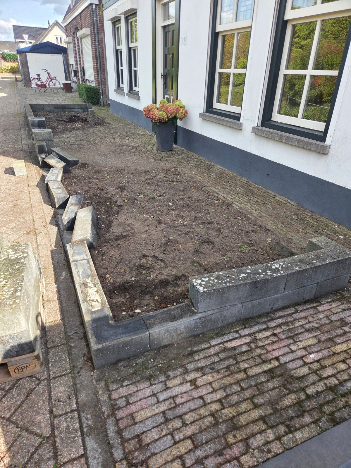 Stapelblokken voor plantenbak 15x15x60 cm, antraciet, Ophalen, Gebruikt, Blok, Minder dan 25 cm