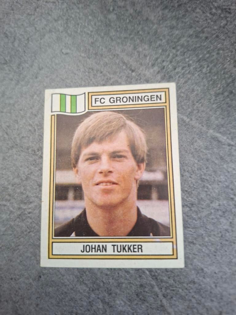 Panini sticker Voetbal 83. Keeper Johan Tukker FC Groningen., Verzenden, Zo goed als nieuw, Sticker