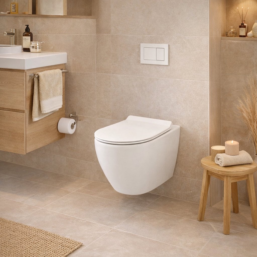 Nieuw Luxe WC set met Geberit Duofix UP320 inbouwreservoir, Ophalen of Verzenden, Nieuw