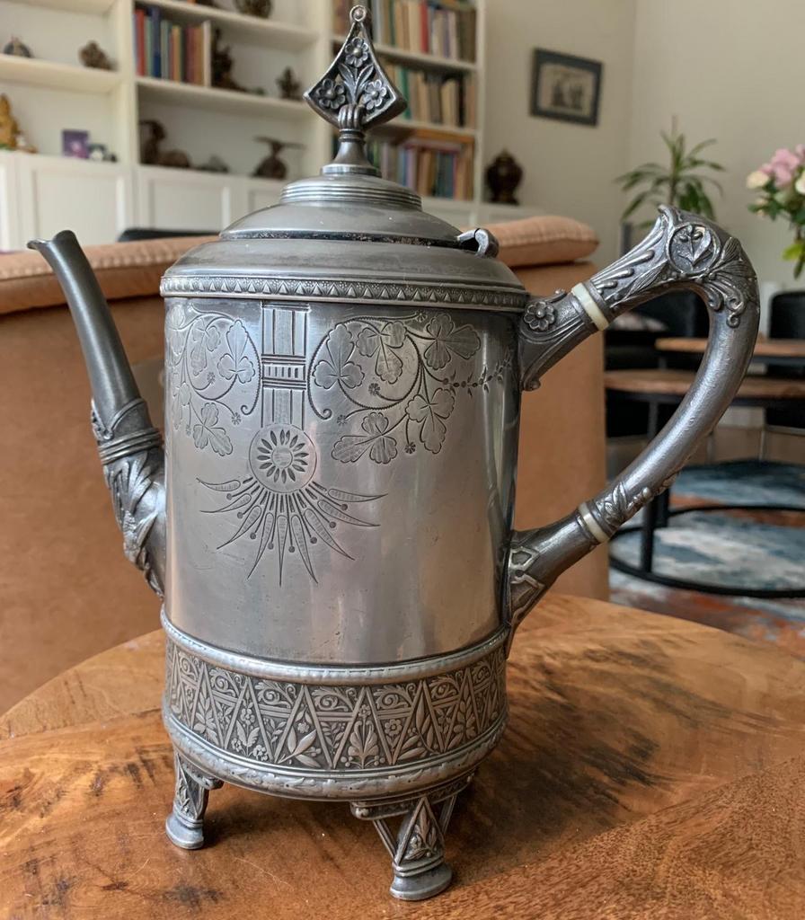 Antieke Zilveren Theepot van Mende & Company, 1926, Ophalen of Verzenden
