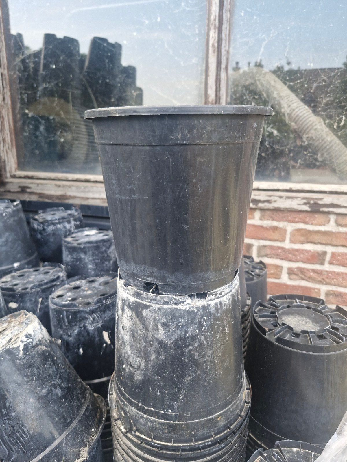 plastic plantenpot, Tuin en Terras, Bloembakken en Plantenbakken, Ophalen, Rond, Kunststof, Minder dan 30 cm