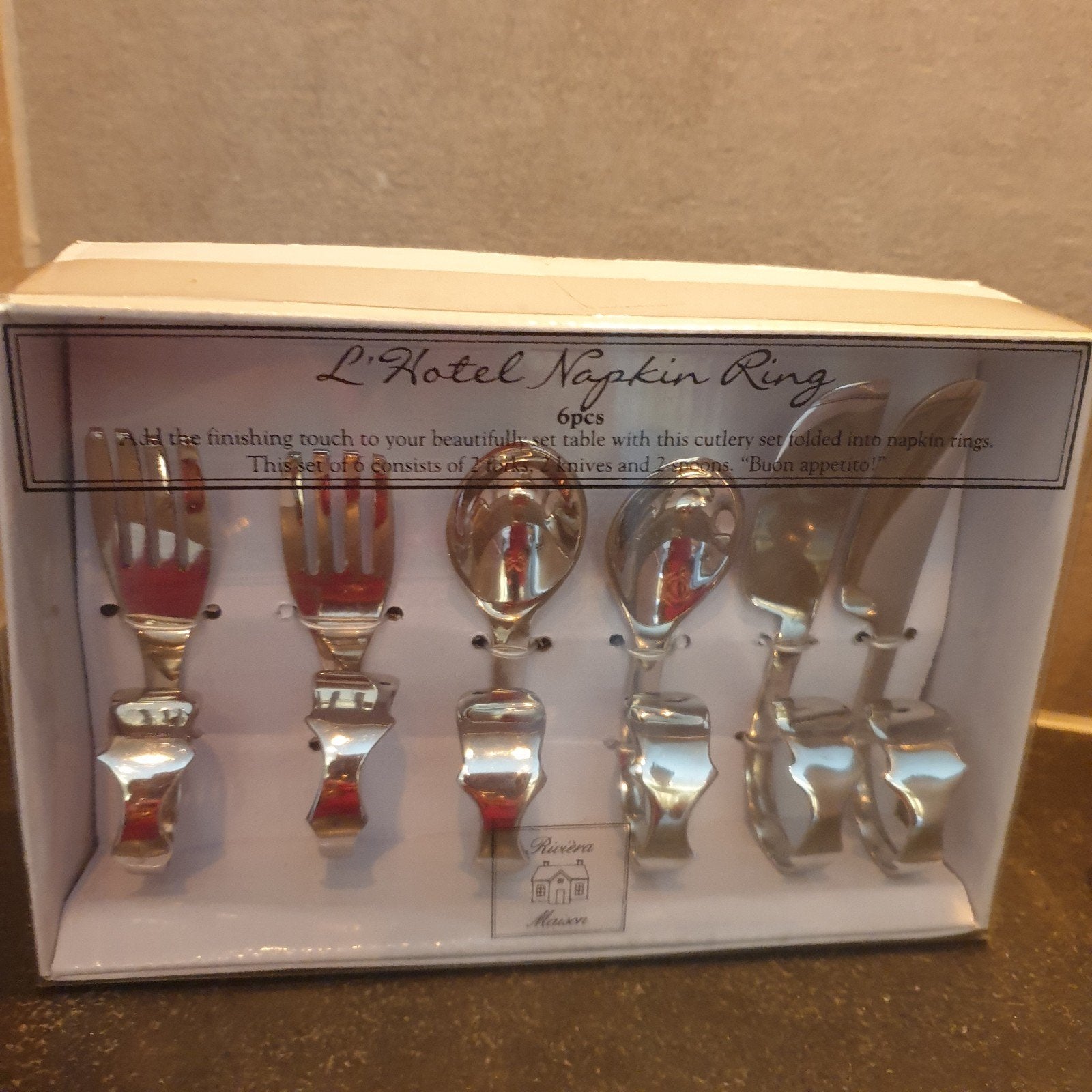 Riviera maison L hotel napkin rings 20%, Ophalen, Nieuw, Rvs of Chroom