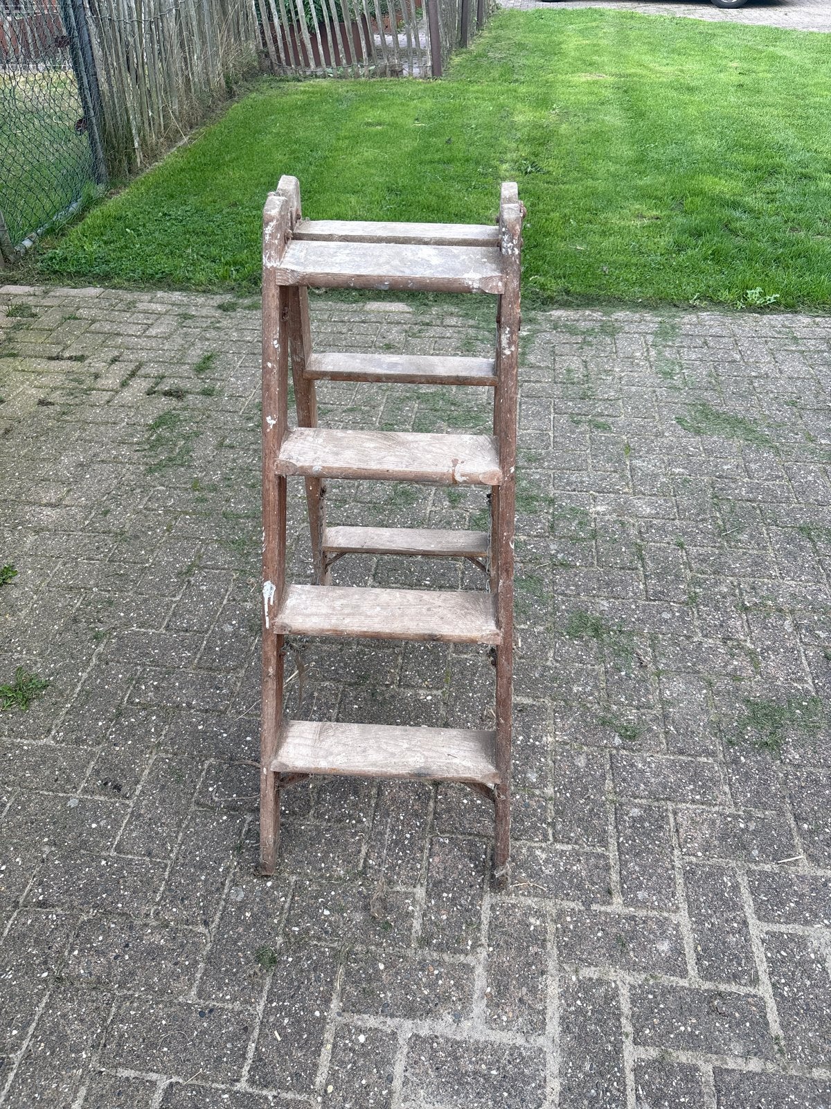 Houten schilders trapje, Doe-het-zelf en Verbouw, Ophalen, Gebruikt, Trap, Opvouwbaar of Inschuifbaar