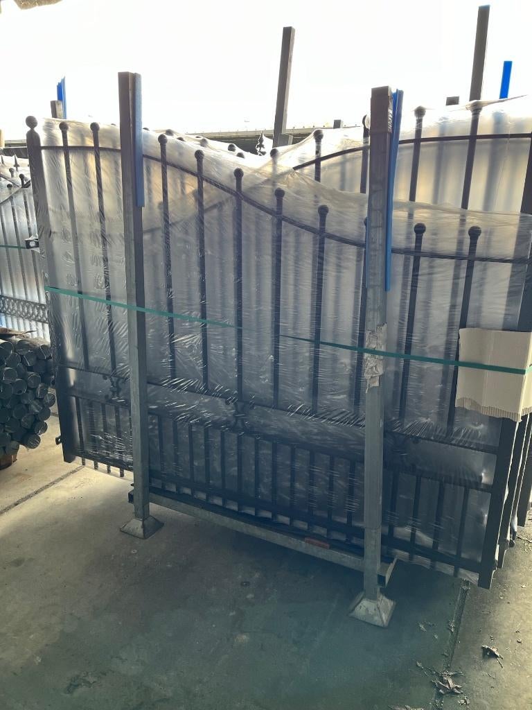 dubbele nieuwe sierpoort met slot, Ophalen, 100 tot 150 cm, Nieuw, IJzer
