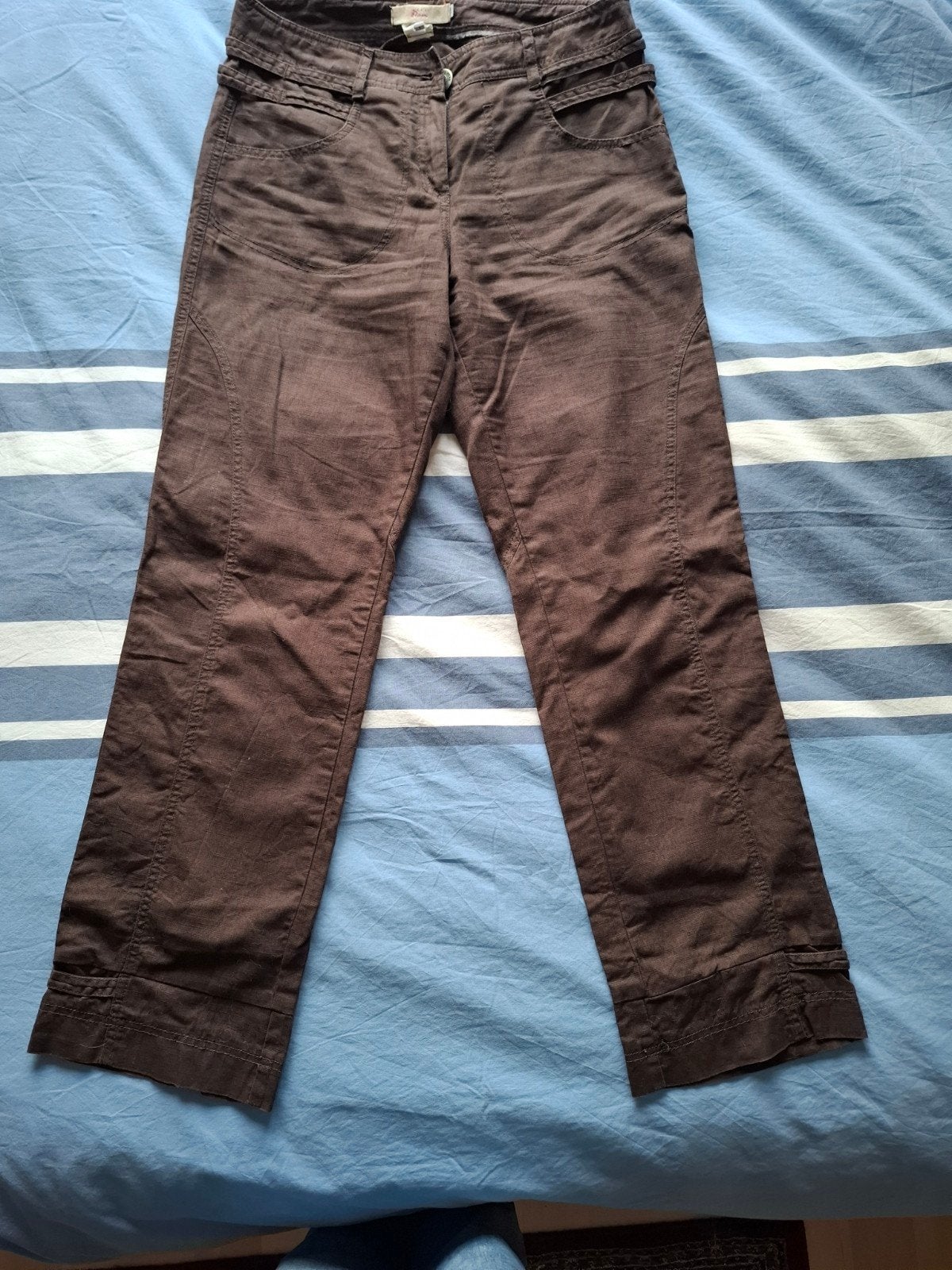 Bruine Broek Maat 40 met Leuke Details, Maat 38/40 (M), Bruin, Ophalen of Verzenden, Miss Etam
