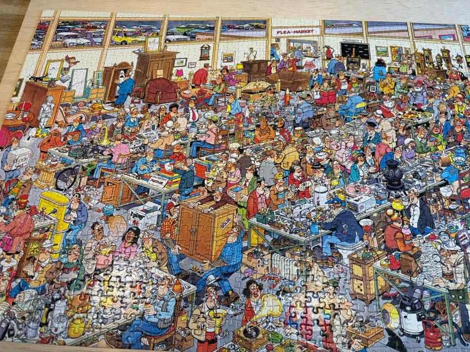 Jan van Haasteren - Op zoek naar de schat (1000 stukjes), Ophalen, 500 t/m 1500 stukjes, Gebruikt, Legpuzzel