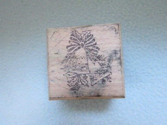 Mooie houten stempel kerstklokken, Ophalen of Verzenden, Gebruikt