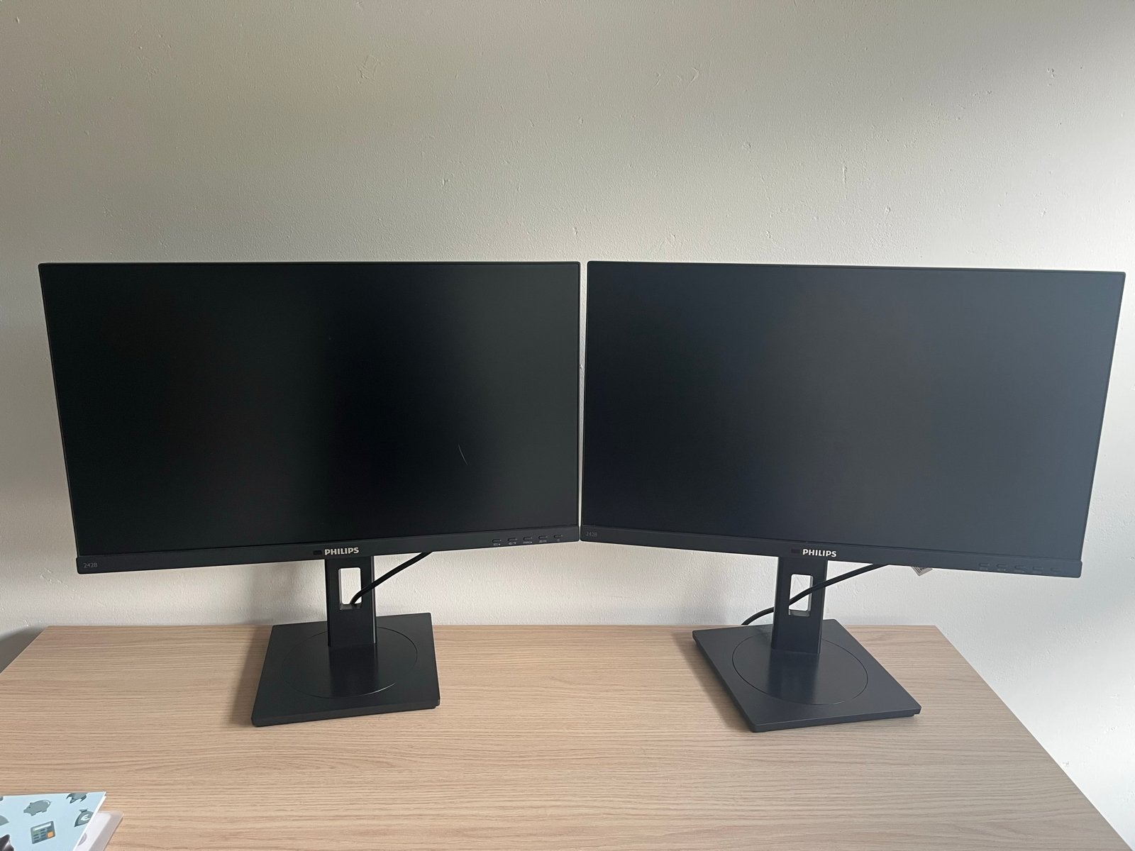2x Philips 242B1 24 inch Monitor, Computers en Software, Monitoren, Ophalen, Full HD, Zo goed als nieuw, 61 t/m 100 Hz