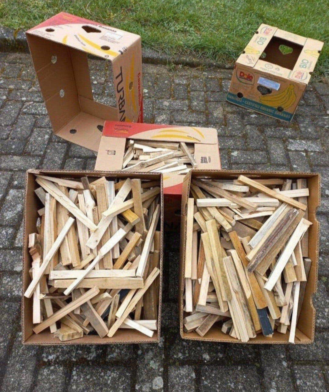 Droog aanmaakhout in bananendozen - Perfect voor elk vuur!, Minder dan 3 m³, Ophalen, Overige houtsoorten, Takken