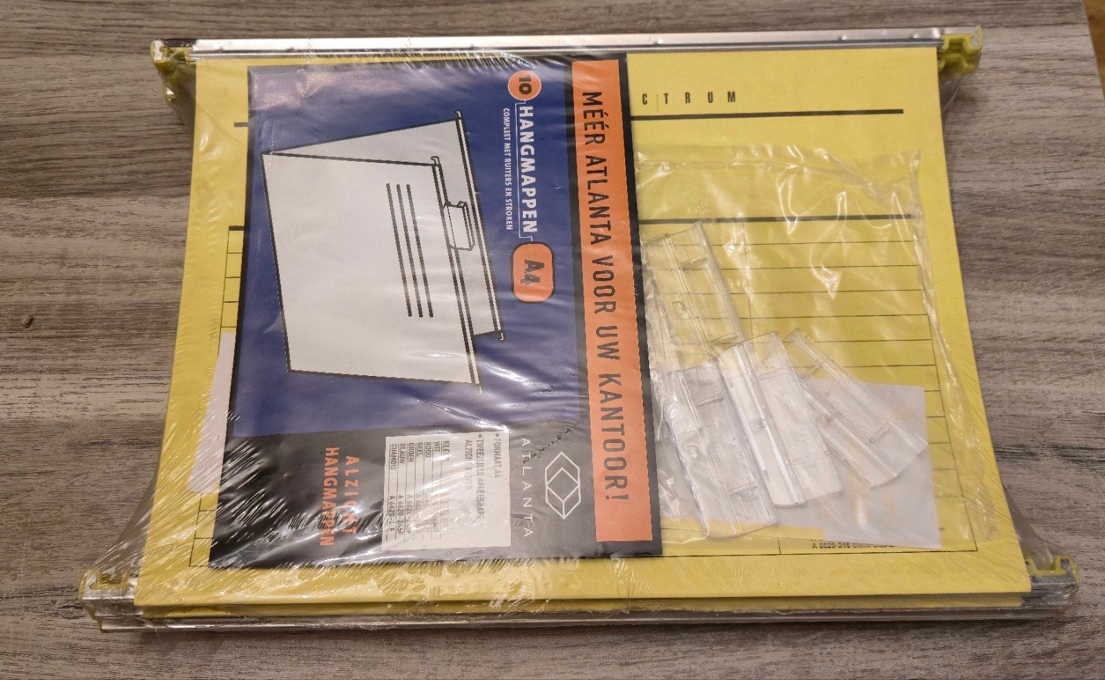 Verticale Hangmappen A4 Atlanta Geel U-bodem 20, Diversen, Ophalen of Verzenden, Nieuw
