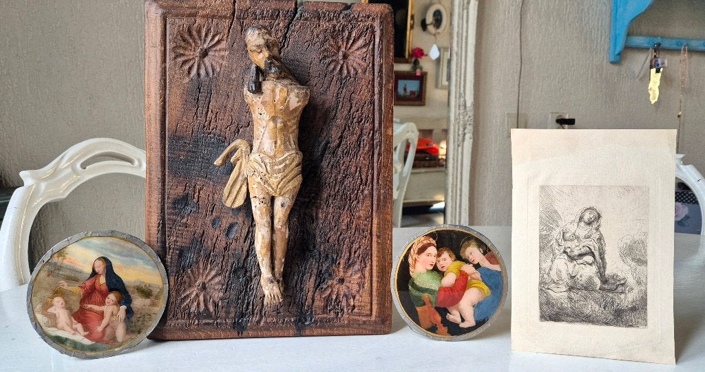 Religieuze kunst uit 17e en 19e eeuw, Antiek en Kunst, Antiek | Religie, Verzenden