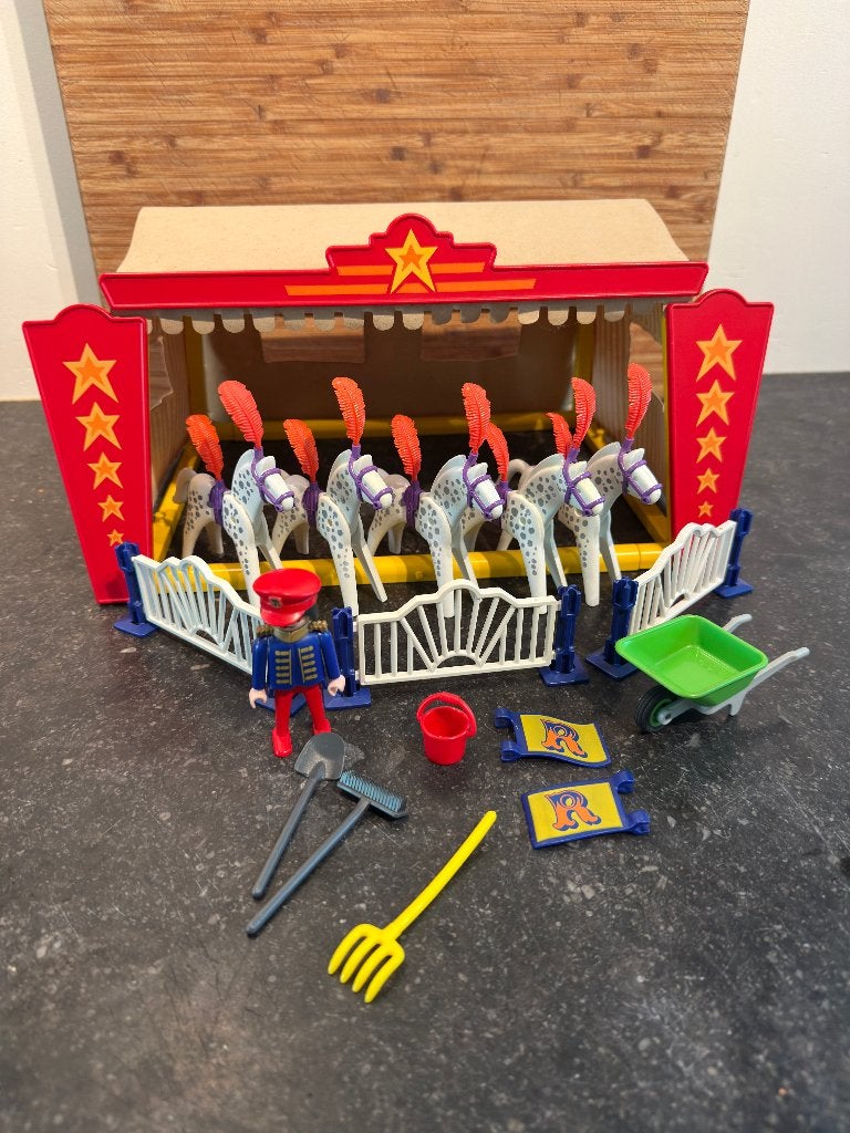 Playmobil 3730 – Circus Romani Paardentent – 1991, Gebouw, Complete set, Ophalen of Verzenden, Zo goed als nieuw