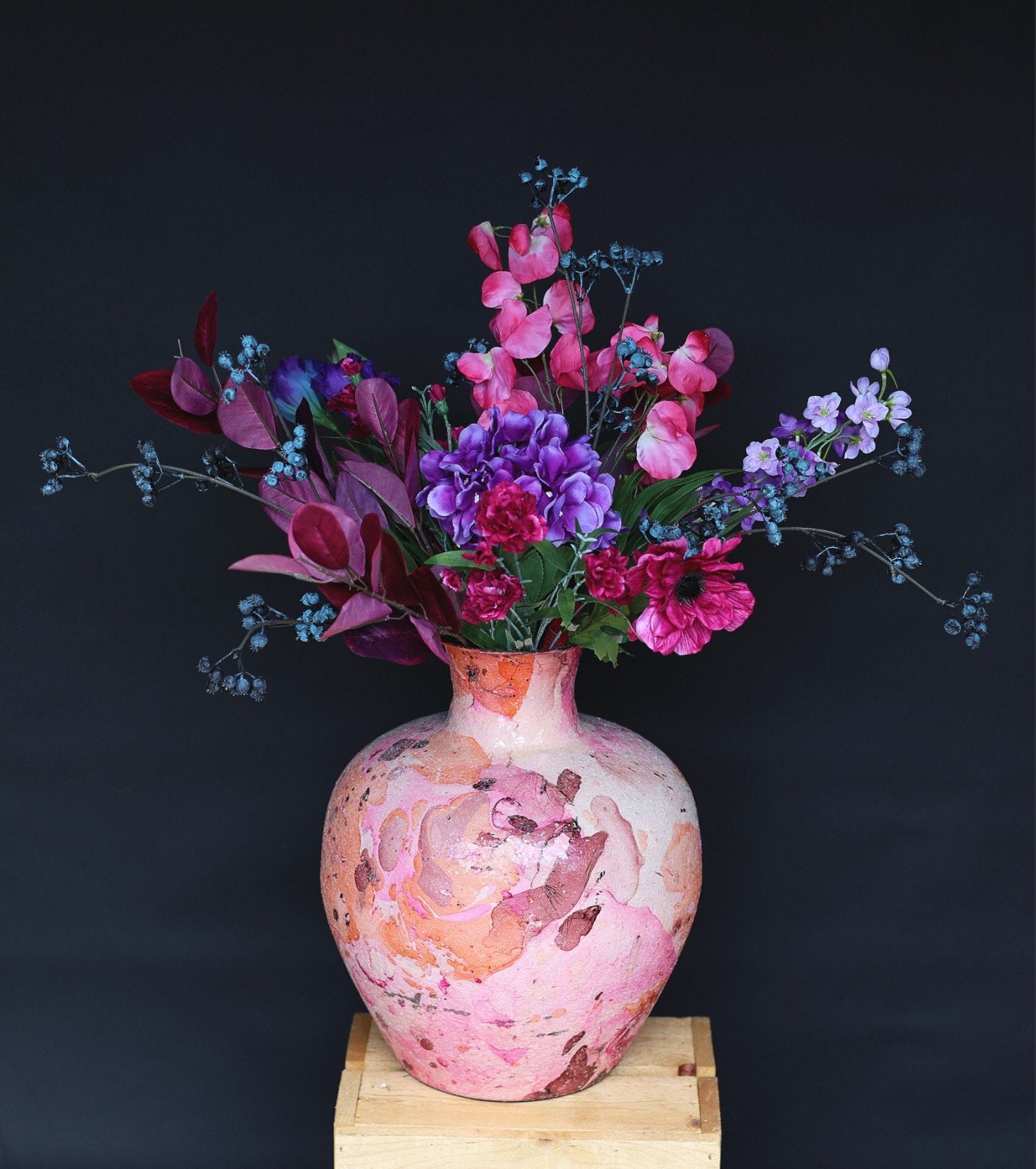 Zijde boeketten merk Emerald en Flores,Vaas Colmore, Ophalen, Nieuw