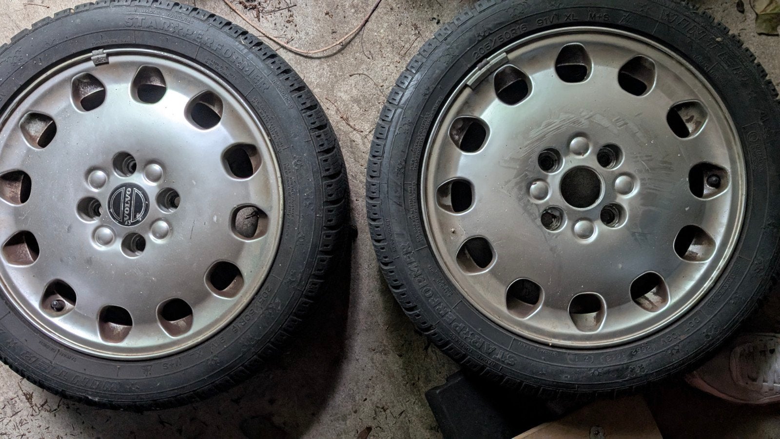 Volvo winterbanden met velgen, Gebruikt, 15 inch, Banden en Velgen, Personenwagen