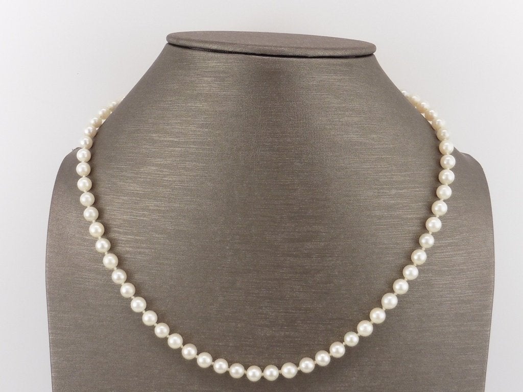 Parelcollier met zilveren slot                           D76, Sieraden, Tassen en Uiterlijk, Kettingen, Gebruikt, Overige materialen