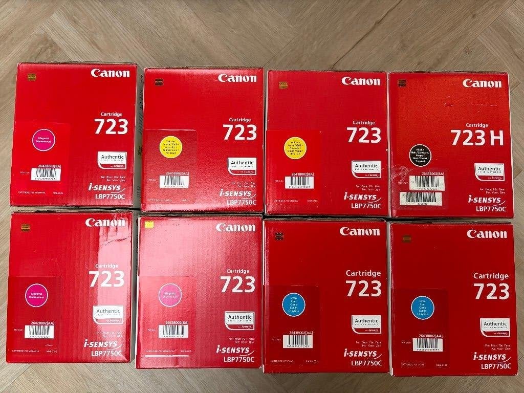 8 x nieuwe Canon toners 723H-723 BK-C-Y-M i-sensys LBP7750C, Ophalen of Verzenden, Nieuw, Toner, Canon