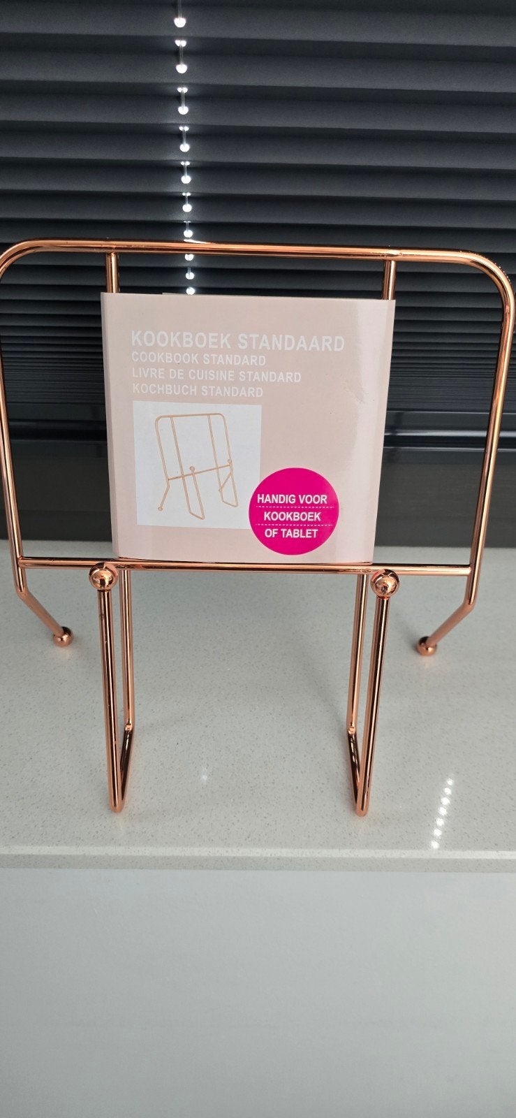 Kookboek Standaard Roségoud - Handig voor Kookboek of Tablet, Overige typen, Nieuw, Ophalen of Verzenden, Metaal