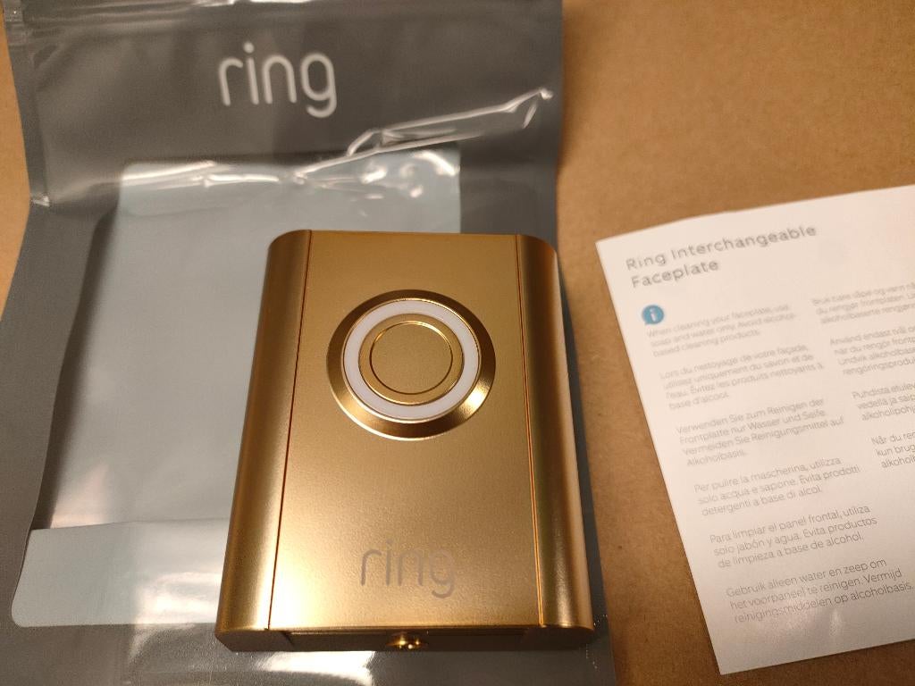 ring deurbel cover gold, Verzenden, Nieuw, Draadloos