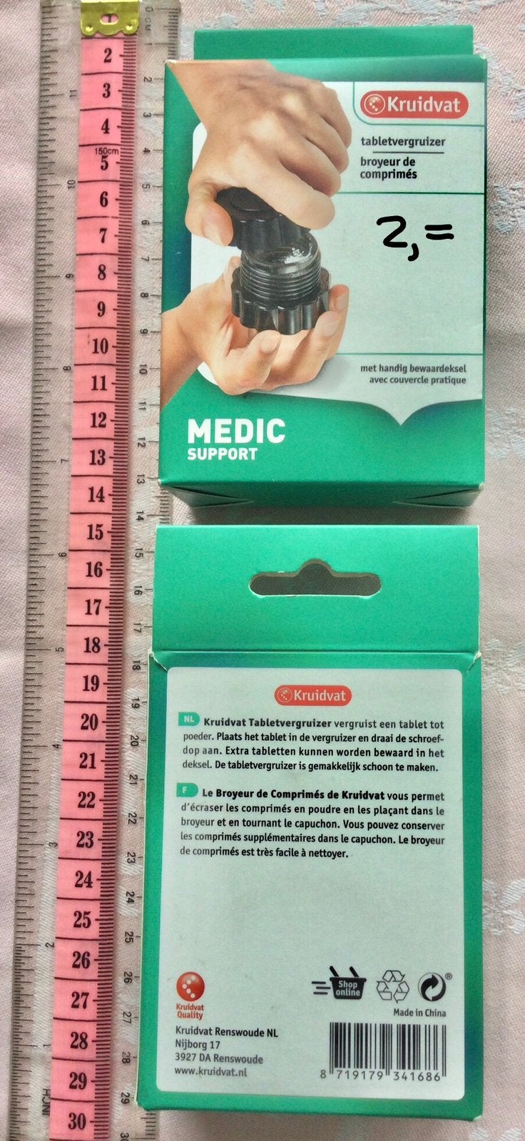 Medicijn fijn maler, pillen splijter nw, Diversen, Ophalen of Verzenden, Zo goed als nieuw