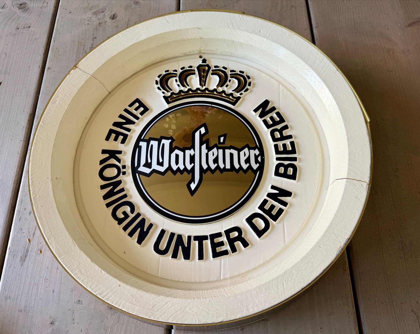 Vintage Warsteiner Bier Reclamebord - Houten Wanddecoratie, Ophalen, Gebruikt