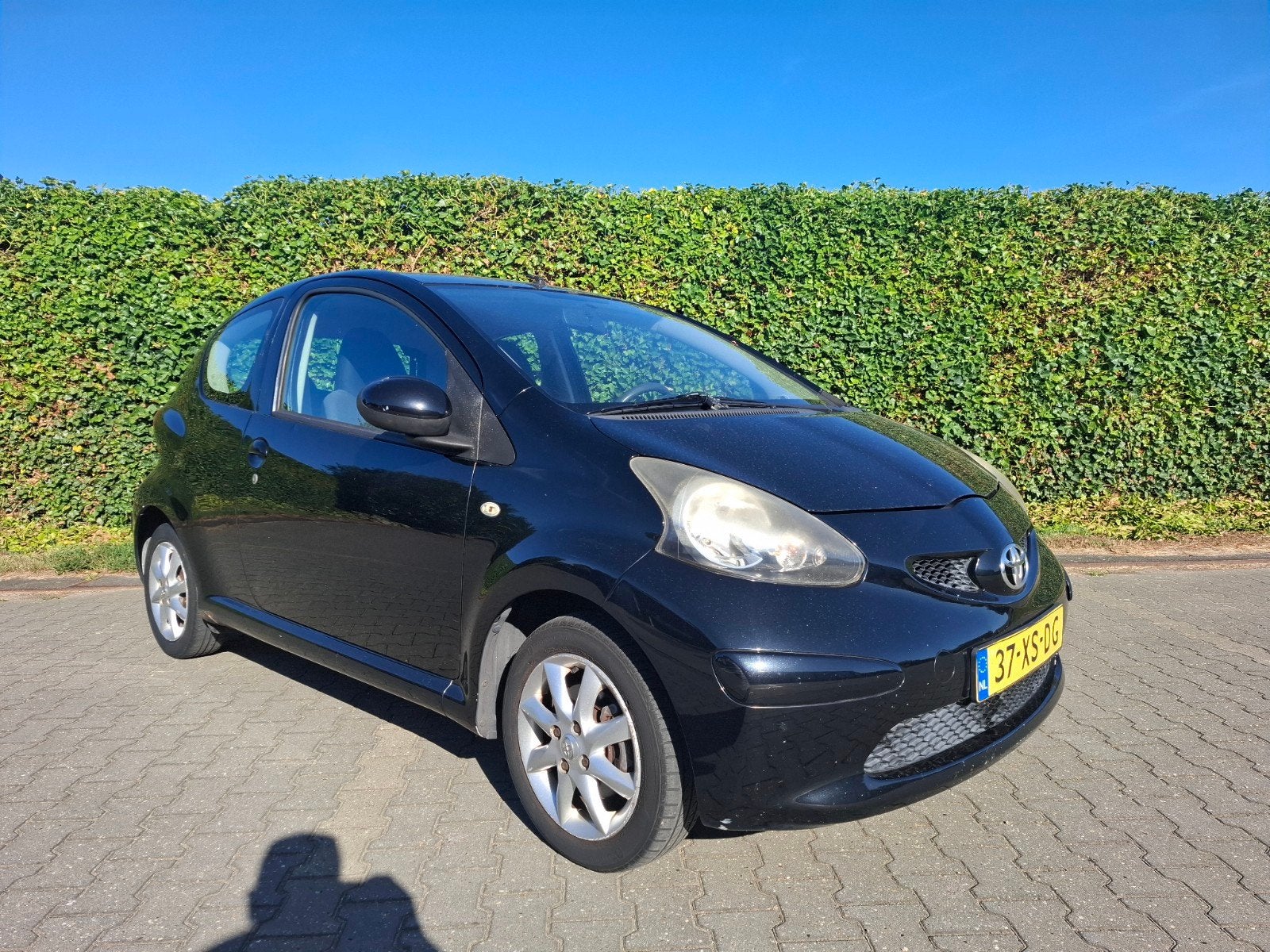 Toyota Aygo 1.0 12V Vvt-i 3DRS 2007 Zwart EXPORT of HANDEL, Voorwielaandrijving, Stof, 4 stoelen, Origineel Nederlands