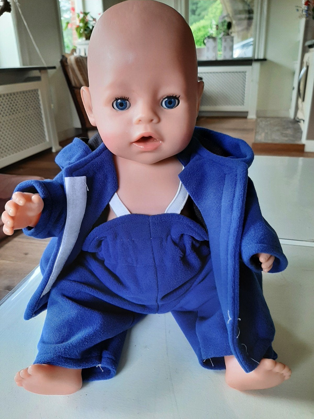 Warme fleece set baby born pop 43cm, Ophalen of Verzenden, Nieuw, Babypop
