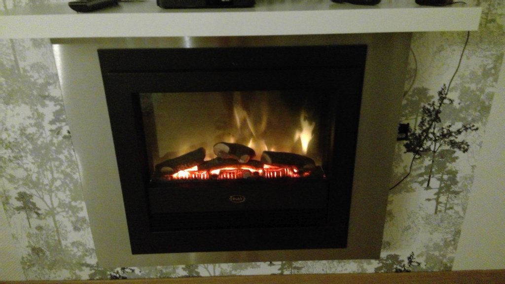 Elektrische haard met verwarming, Ophalen, Zo goed als nieuw, Inbouwhaard, Elektrische haard