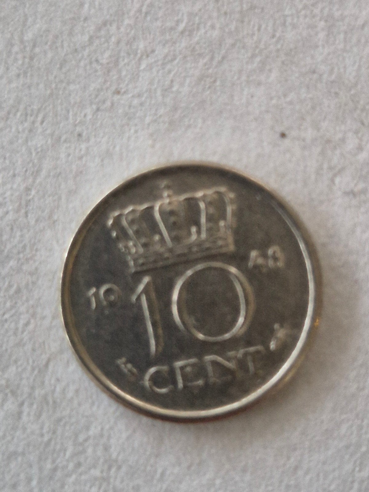 10 Cent Munt Koningin Wilhelmina 1948, Postzegels en Munten, Munten | Nederland, Ophalen of Verzenden, Koningin Wilhelmina, 10 cent