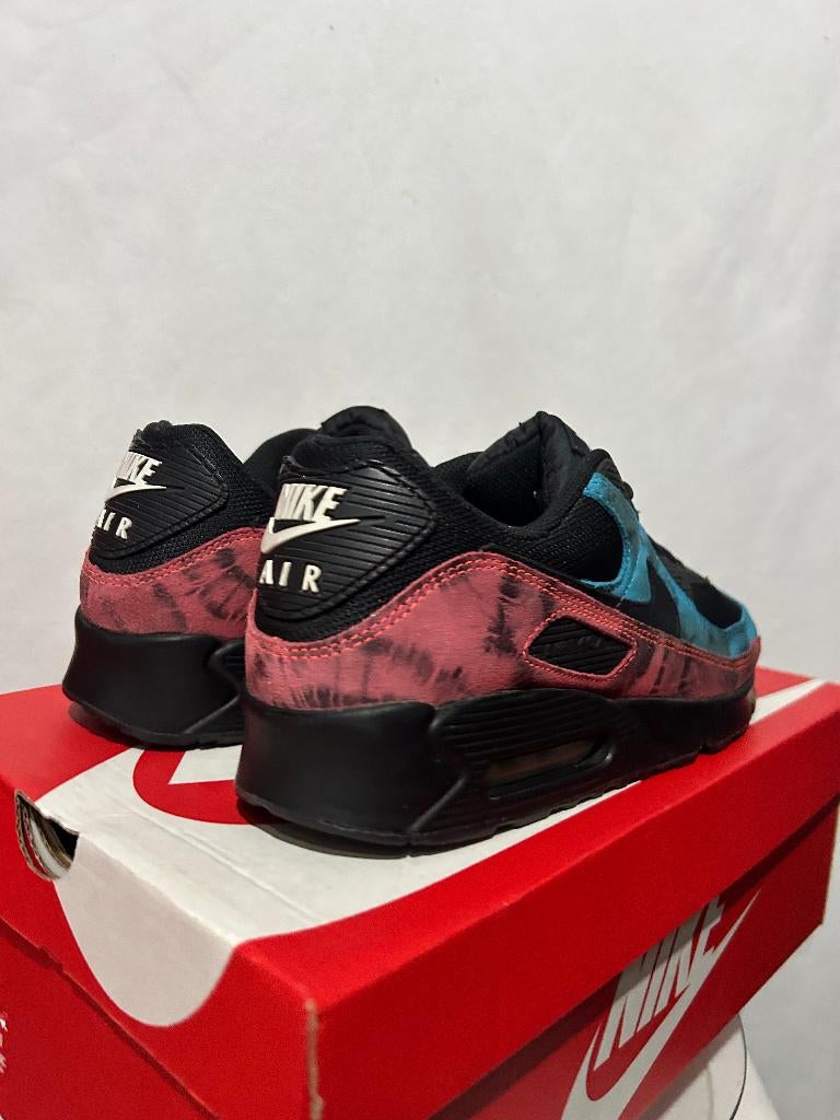 ALS NIEUW! Maat 45 - Nike Air Max 90 Black Tie-Dye, Ophalen, Zwart, Nike, Nike