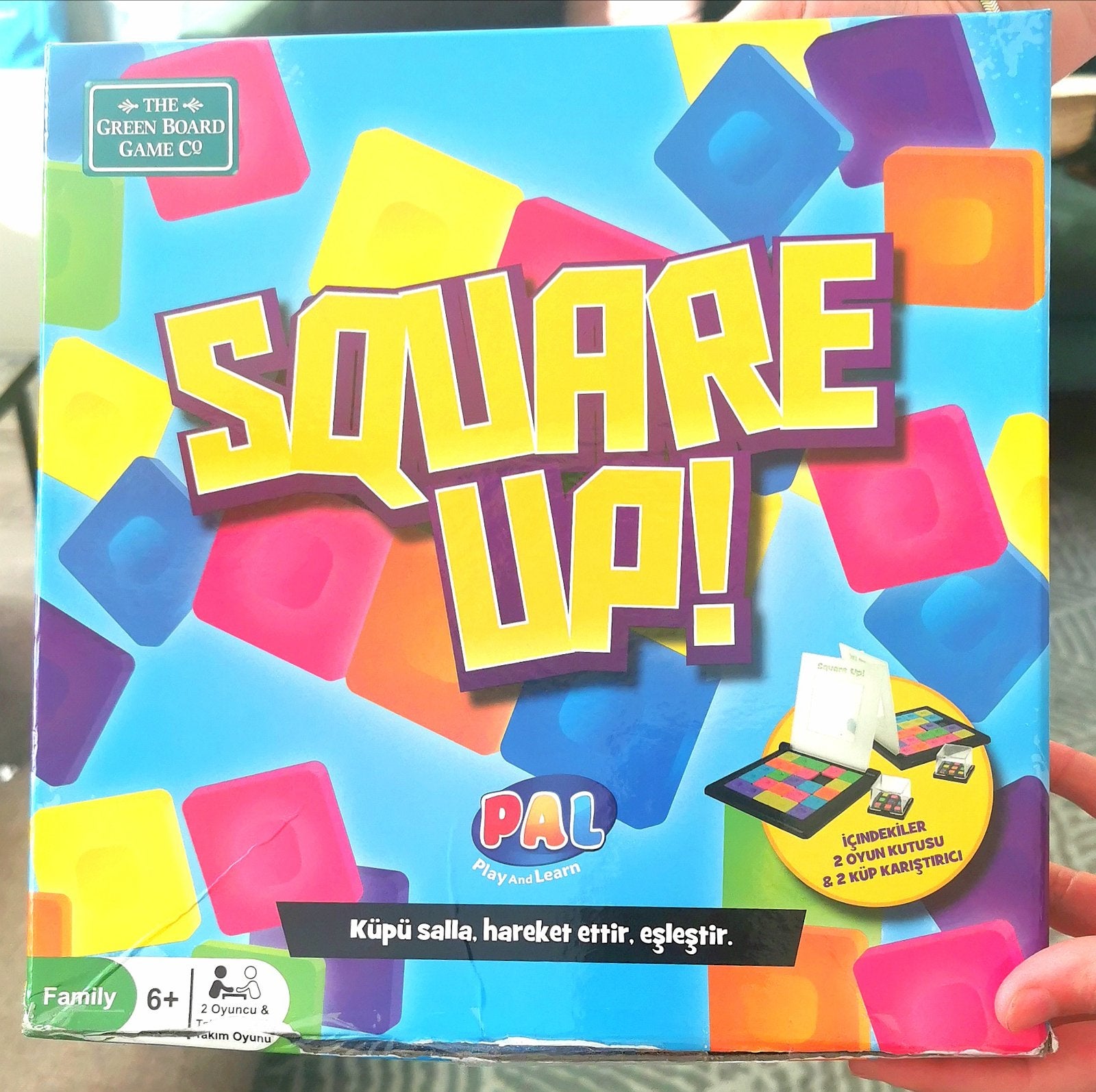 Square Up! Bordspel - Snel en uitdagend puzzelspel, Hobby en Vrije tijd, Gezelschapsspellen | Overige, Een of twee spelers, Ophalen