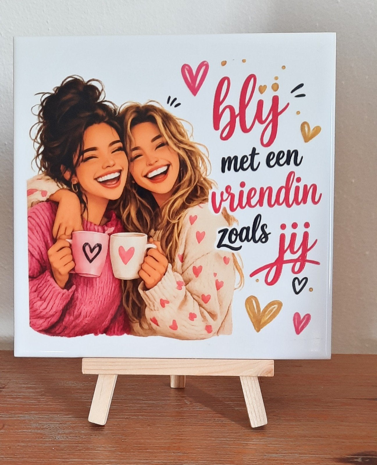 Handgemaakte tegel. Vriendin, Ophalen of Verzenden, Nieuw