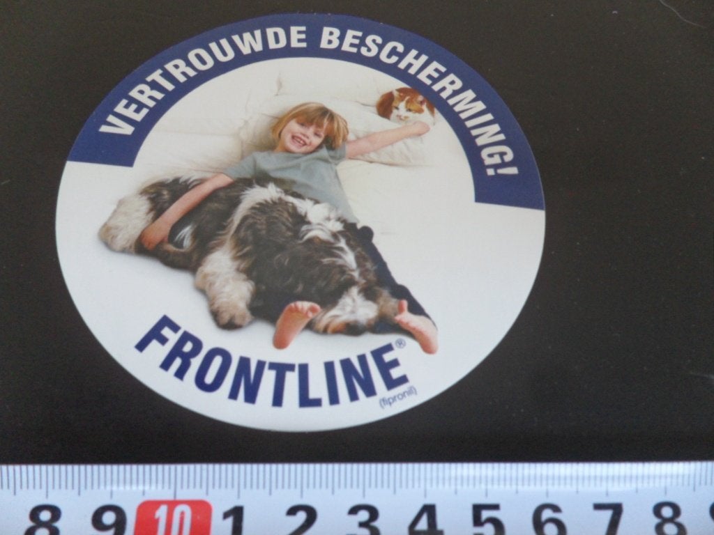 sticker Vertrouwde bescherming !  Frontline, Ophalen of Verzenden, Zo goed als nieuw