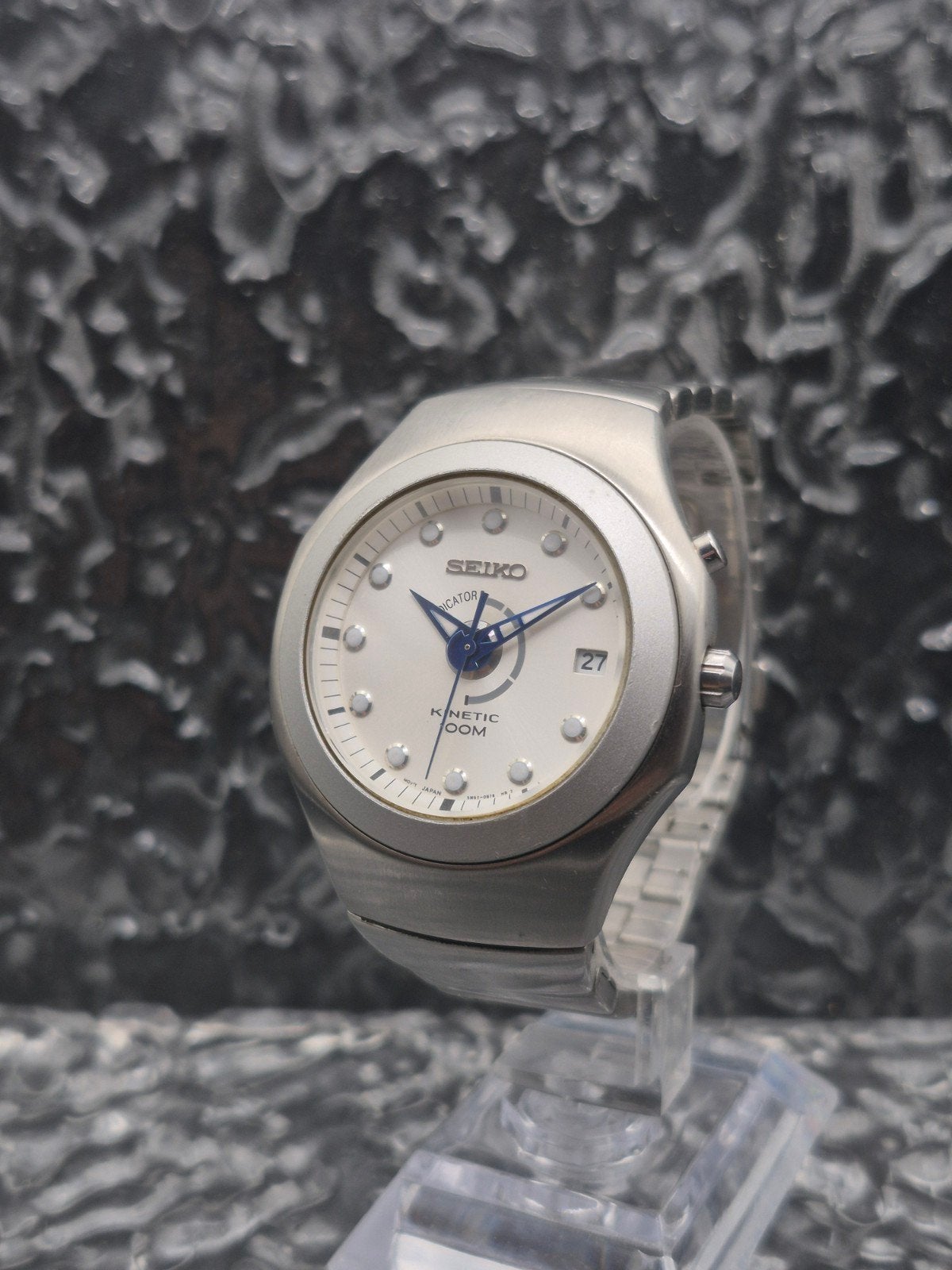 Seiko Kinetic Indicator Ref. 5M62-0B60 Vintage Nieuwe Batt., Seiko Watch Corporation, IOS, Ophalen of Verzenden, Zo goed als nieuw