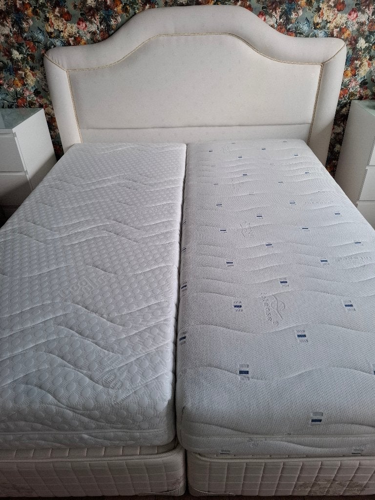 Boxspring 160 x 200, tweepersoons, Ophalen, Gebruikt, Tweepersoons, 160 cm