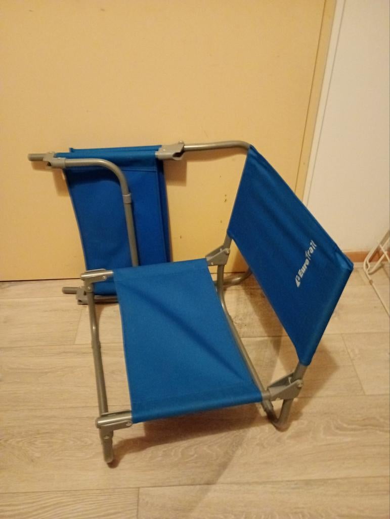 2 eurotrail strand/campingstoelen - blauw, opvouwbaar, Ophalen, Campingstoel