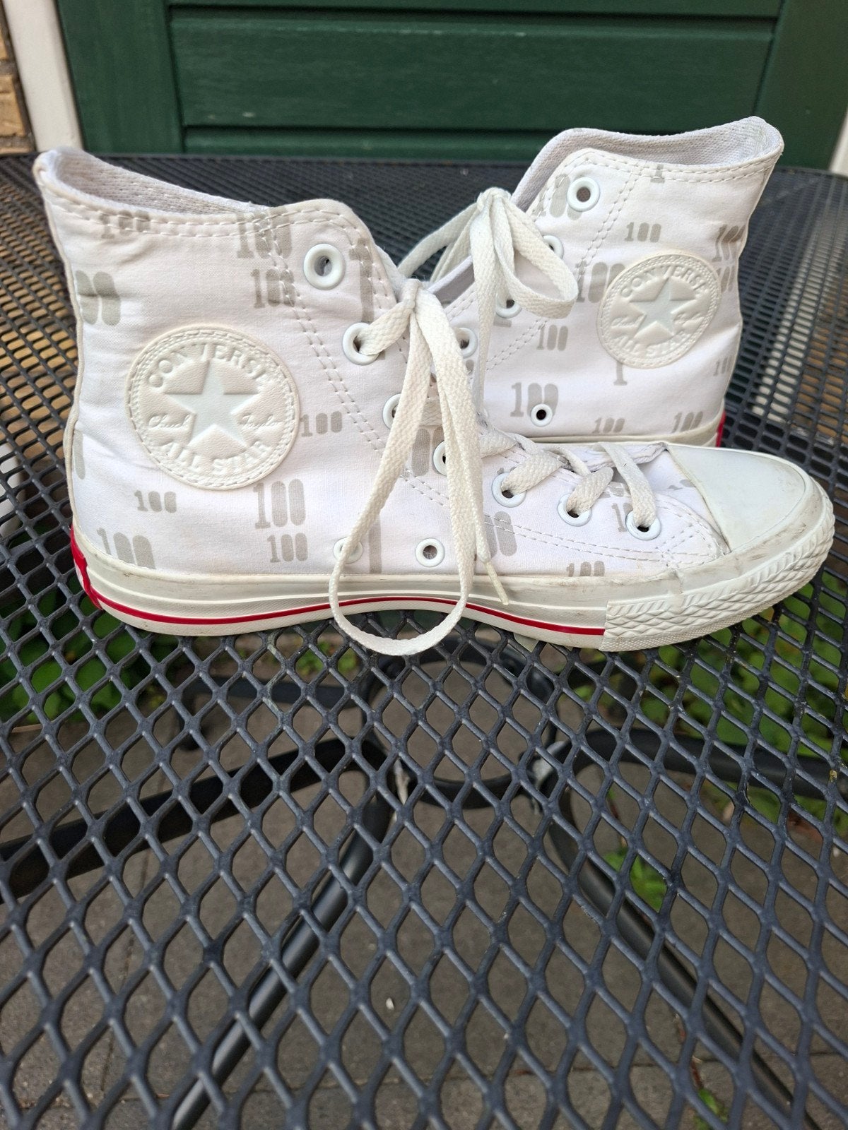 Converse All Star 100 Club High-Top Sneakers Maat 37.5, Wit, Converse, Ophalen of Verzenden, Sneakers of Gympen
