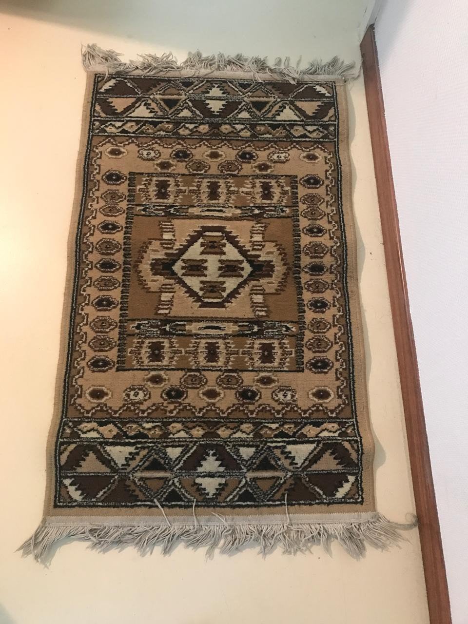 Prachtig Oosters / Berber-stijl wandkleed / kleedje met fran, Ophalen