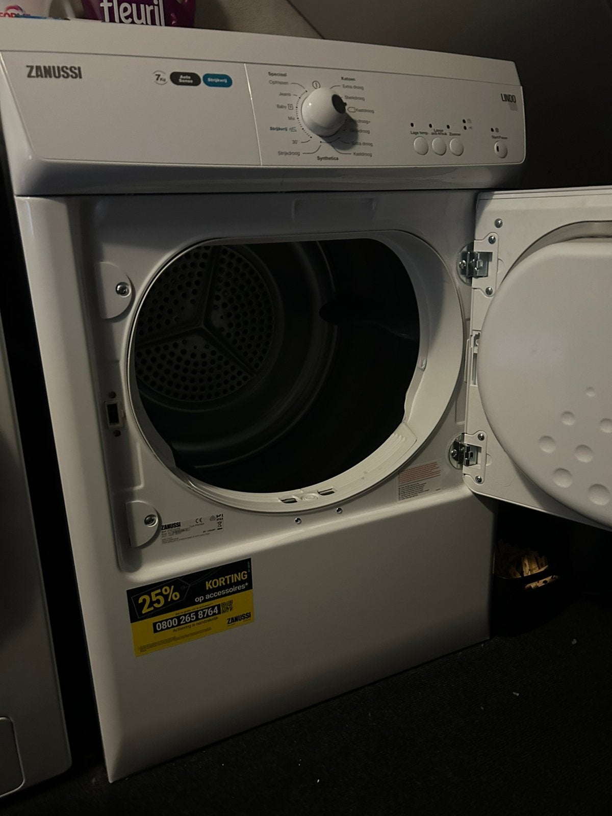 Zanussi Lindo 100 Wasdroger - 7kg inhoud, Witgoed en Apparatuur, Wasdrogers, 6 tot 8 kg, Gebruikt, Luchtafvoer, Ophalen of Verzenden