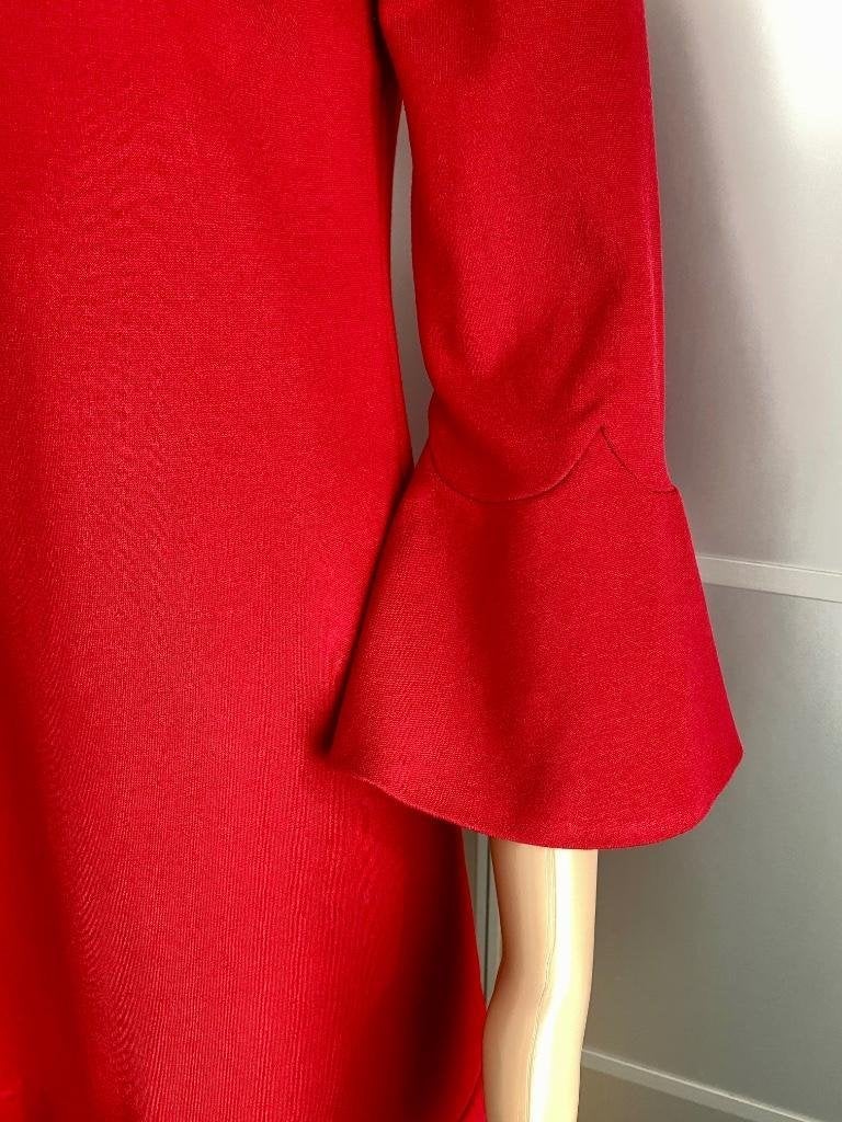 H633 Twinset: maat 36=S jurk jurkje rood, Twinset, Ophalen of Verzenden, Zo goed als nieuw, Maat 36 (S)