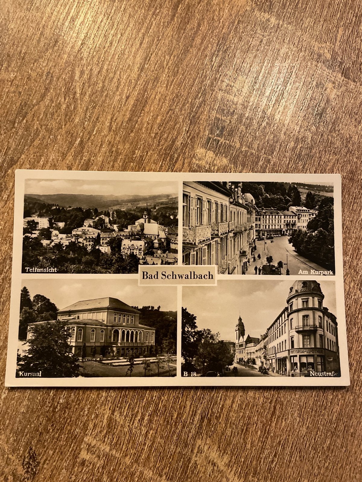 Oude Ansichtkaart Bad Schwalbach - Tellenfsicht, Kurpark, Ku, Ophalen of Verzenden, 1940 tot 1960, Ongelopen, Duitsland