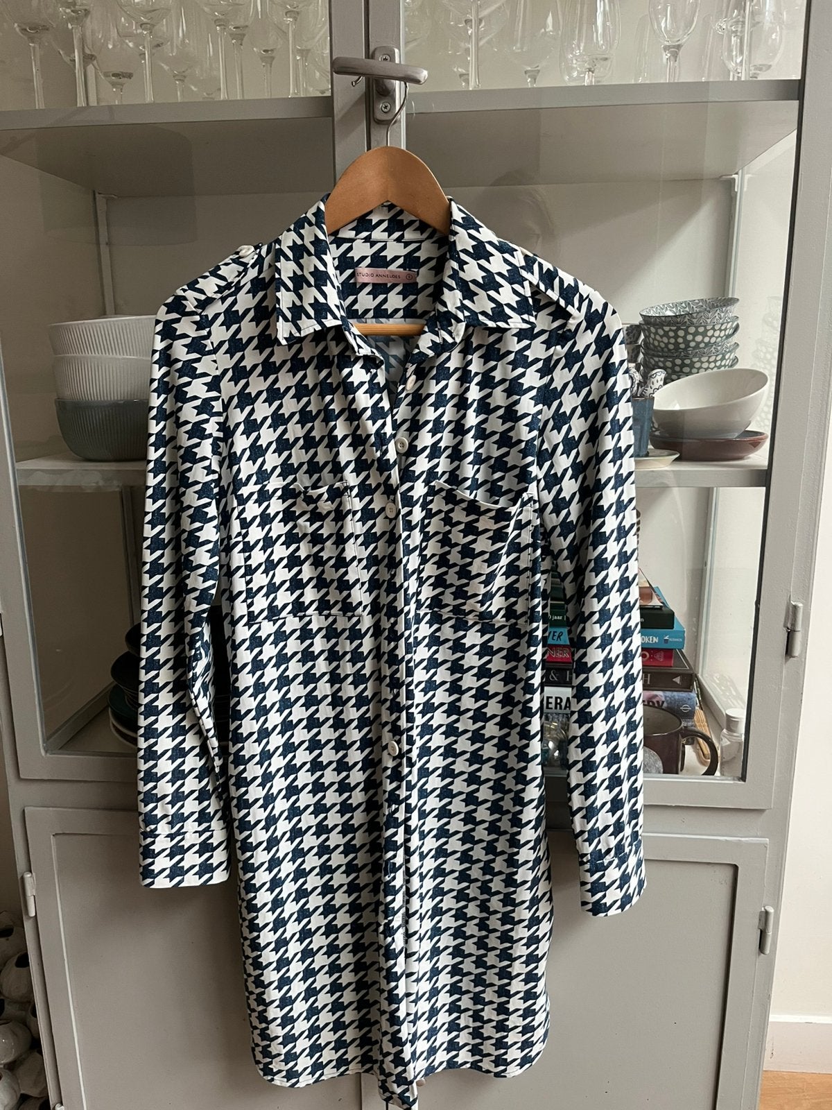 Studio Anneloes travelstof blousejurk maat S, Kleding | Dames, Blauw, Ophalen of Verzenden, Zo goed als nieuw, Maat 36 (S)
