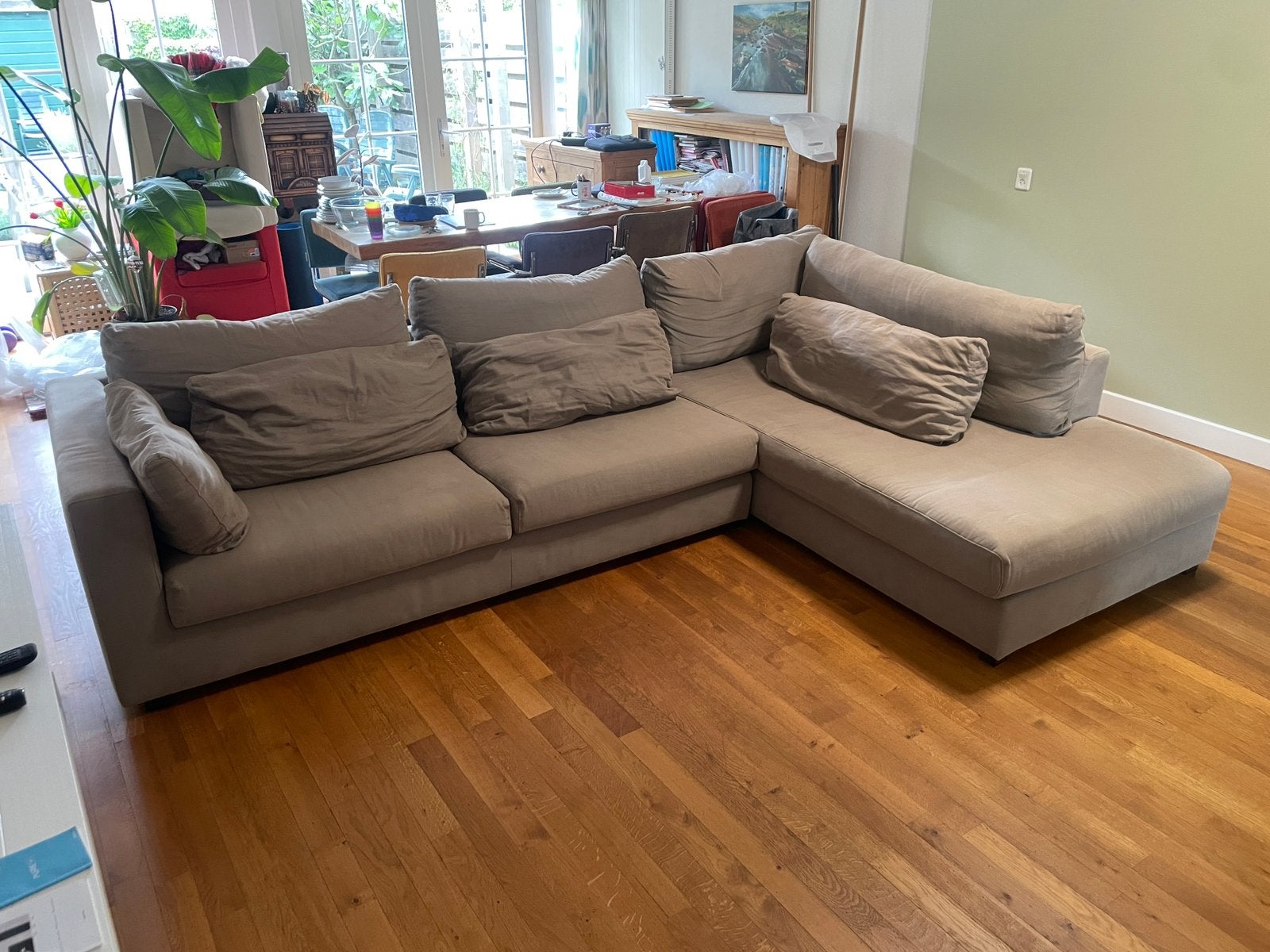 Nijhof Loungebank - Modulair en Ruim, Ophalen, Gebruikt, 100 tot 125 cm, Hoekbank