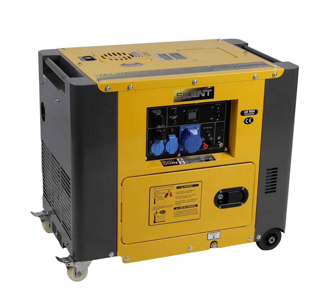 Diesel generator set geluidsgedempt 230V 5kW met ATS