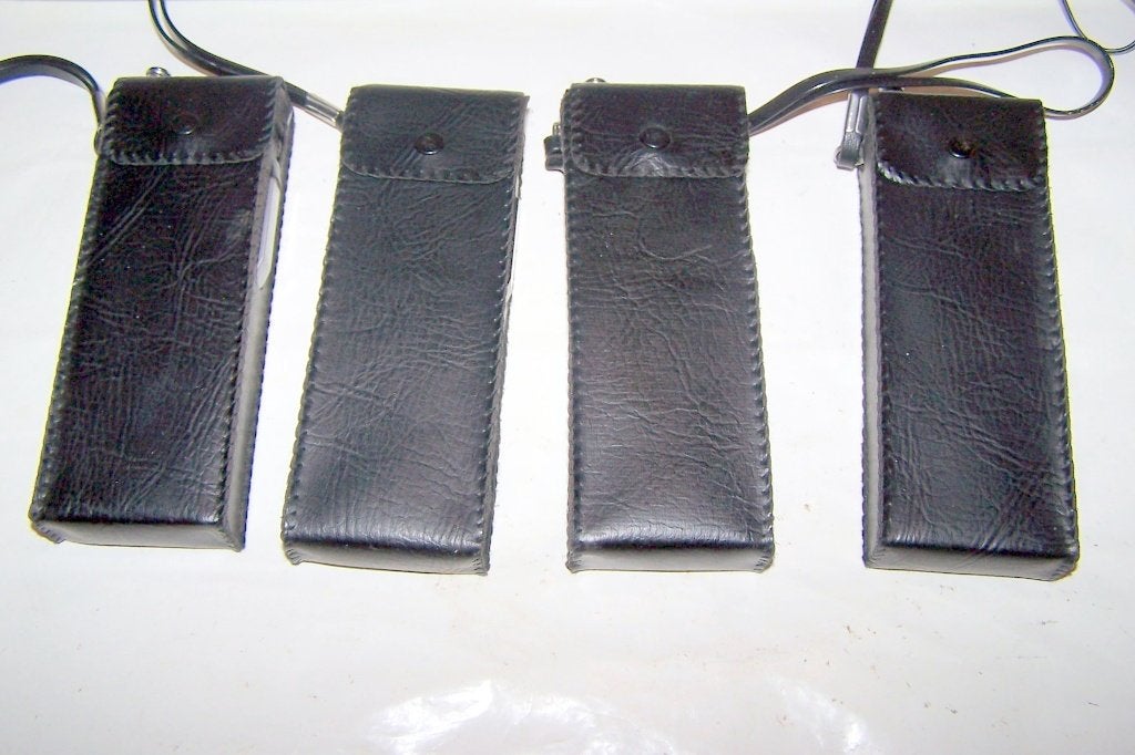 4x vintage CB Walkie Talkies in etui. Izgs., Ophalen of Verzenden