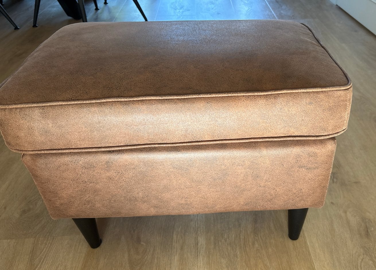 Ikea Strandmon Voetenbankje Limited Edition Cognac, Huis en Inrichting, Ophalen, Minder dan 50 cm, 50 tot 75 cm, Zo goed als nieuw