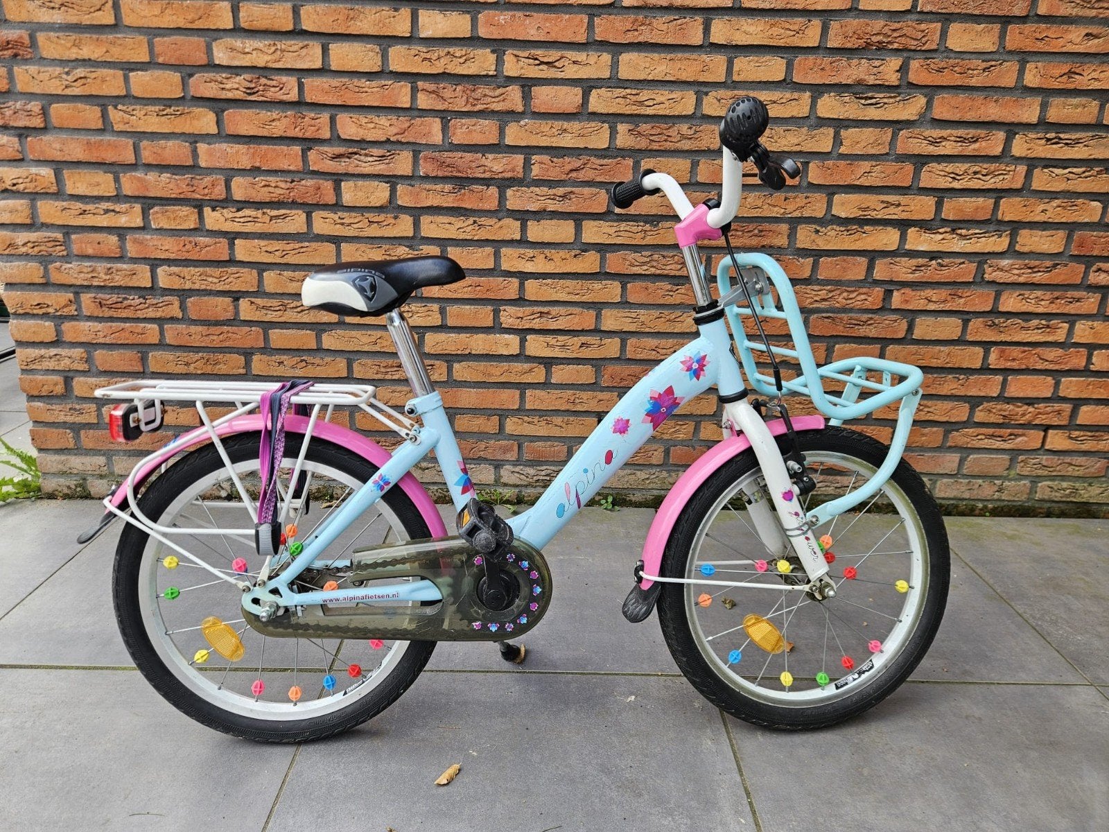 Alpine meisjesfiets 18 inch, Fietsen en Brommers, Fietsen | Meisjes, Ophalen, Terugtraprem, Gebruikt, Alpina
