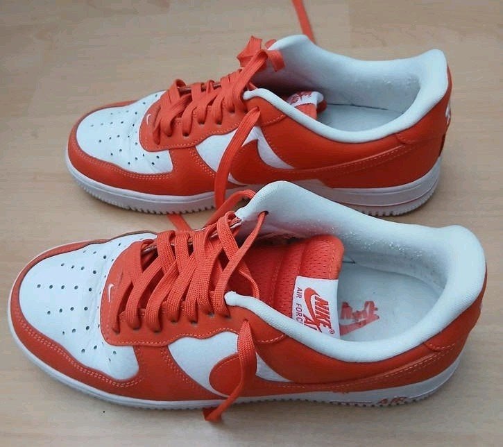 Nike Air Force 1 Sneakers Oranje Wit Maat 42,5, Kleding | Heren, Schoenen, Overige kleuren, Nike, Ophalen of Verzenden, Sneakers of Gympen